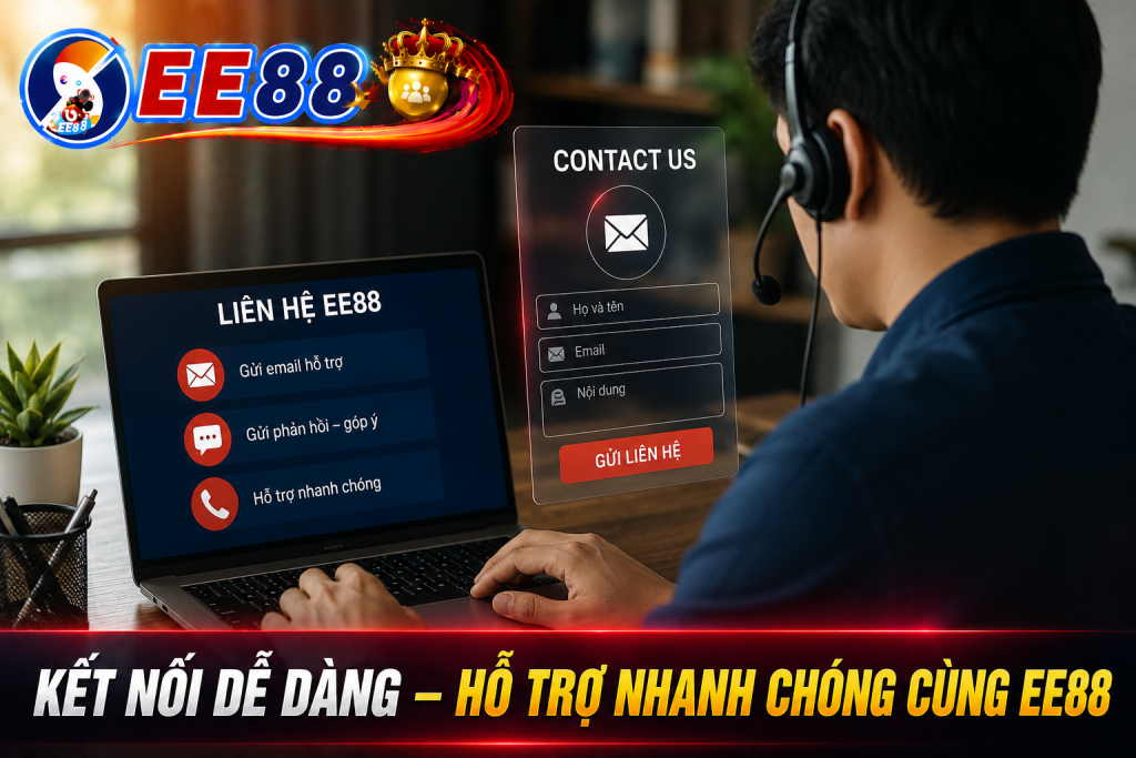 Người dùng gửi phản hồi và liên hệ với đội ngũ EE88
