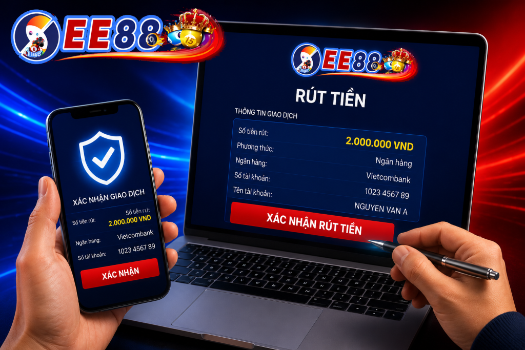 Kiểm tra thông tin giao dịch trước khi xác nhận rút tiền EE88